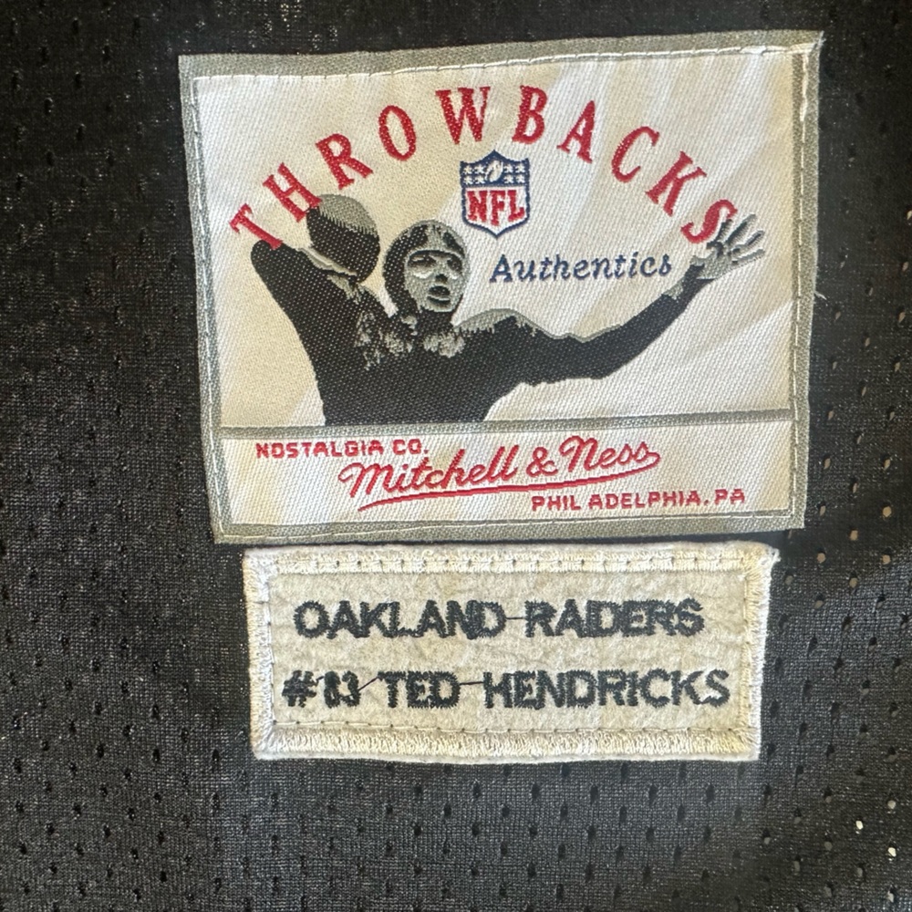 Mitchell & Ness‎ Oakland Raiders Ted Hendricks Stitched Jersey Sz 52 - Picture 8 of 8